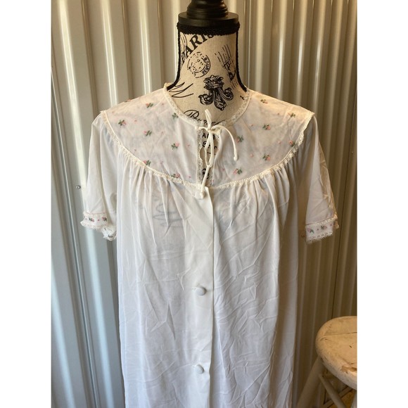 1970s Button-front Sheer Robe - Picture 2 of 10